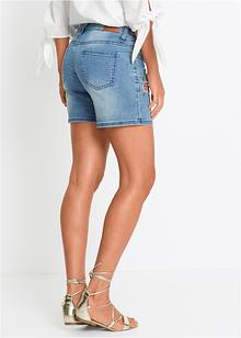 USED LOOK HIGH WAIST JEANS DAMENSHORTS Blau 7109 0€