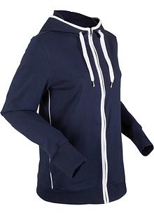 Komfortable Jacke mit Aufnäher dunkeltürkis meliert Komfortable Jacke mit Aufnäher dunkeltürkis meliert
