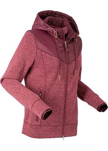 Komfortable Jacke mit Aufnäher dunkeltürkis meliert Komfortable Jacke mit Aufnäher dunkeltürkis meliert