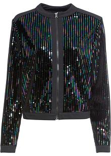 Blouson mit Wendepailletten schwarzgold Damen Blouson mit Wendepailletten schwarzgold Damen