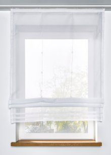 Dekroartiver Sichtschutz in zeitlosem Design - weiß, Klettschiene