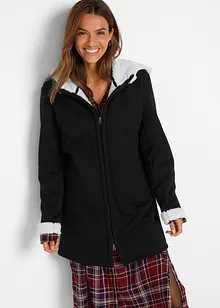 Kapuzen-Sweatjacke mit Teddyfell, bonprix