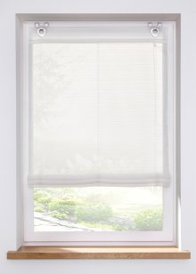 Dekroartiver Sichtschutz in weiß, zeitlosem Design - Klettschiene