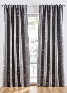 Abdunkelnder Vorhang mit Glanz Druck (1er Pack), bonprix
