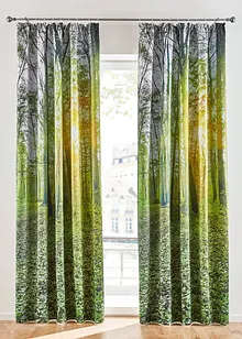 Abdunkelnder Vorhang mit Wald Motiv (1er Pack), bonprix