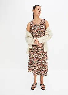 Midikleid aus luftigem Leinen-Mix, RAINBOW