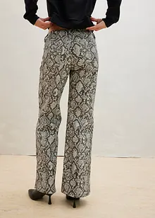 Wide-Leg Hose mit Schlangenprint, bonprix