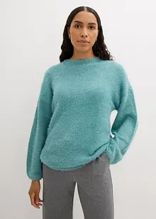 Pullover aus flauschigem Federgarn, bonprix