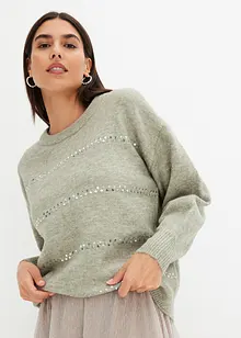 Boxy-Pullover mit Pailletten, bonprix