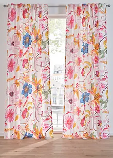Gardine aus recyceltem Polyester mit Blumendruck (1er Pack), bonprix