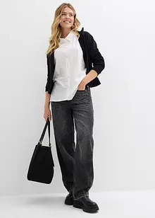 Oversize-Bluse mit Elastikeinsatz, bonprix