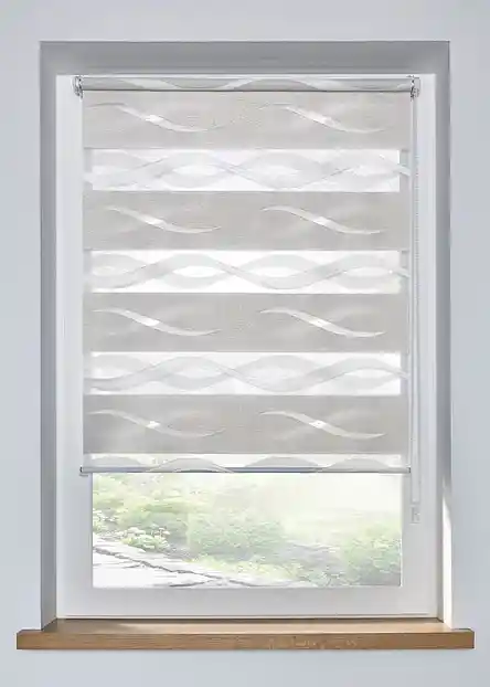 Pavillonvorhang / Außenrollo – 2,4x2,4 M, 90% UV-Schutz, Schnurlos & Wetterbeständig (Beige)