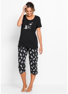 Capri Pyjama mit kurzen Ärmeln, bpc bonprix collection