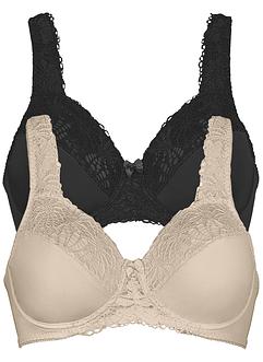 BH ohne Bügel schwarz grau Blumendruck NEU 110 G