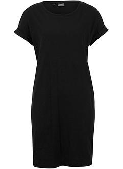 Damen Tunika Kleid Langarm A-Linie Party schwarz silber 42 44 46 48 50 52 54 56