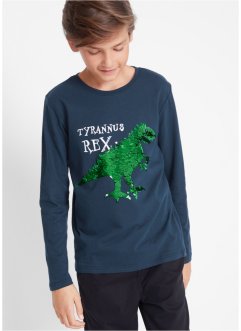 Jungen Langarmshirt mit Wendepailletten aus Bio-Baumwolle, bpc bonprix collection