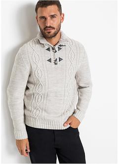Pullover mit Zopfmuster, John Baner JEANSWEAR