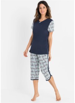 Capri Pyjama aus Bio-Baumwolle, bpc bonprix collection