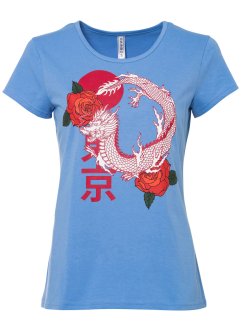 T-Shirt mit Asia Print, RAINBOW