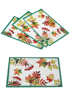 Tischsets mit Blätterdruck (4er Pack), bpc living bonprix collection