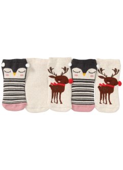 Baby Thermo Frottee Socken (5er Pack) mit Bio-Baumwolle, bpc bonprix collection