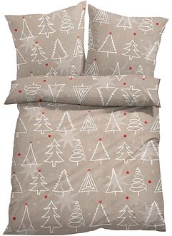 Bettwäsche mit Tannenbäumen, bpc living bonprix collection