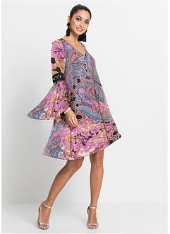 Lang chiffon rosa kleider