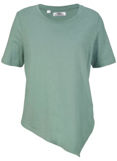 T-Shirt mit asymmetrischem Zipfelsaum, Kurzarm, bpc bonprix collection