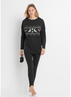 Pyjama mit Leggings und Schlafmaske, bpc bonprix collection
