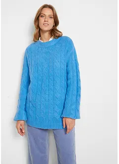 Oversize-Pullover mit Zopfmuster, bonprix