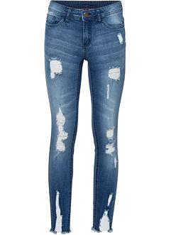 Super Skinny-Jeans verkürzt mit Destroy, RAINBOW