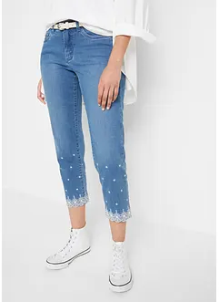 Capri Straight Jeans Mid Waist, bonprix