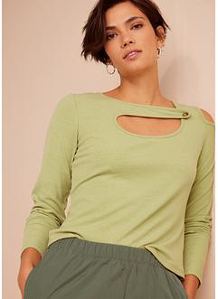 Rippshirt mit Cut-Out, RAINBOW