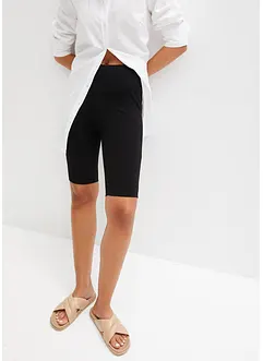 High-Waist-Radler aus Rippjersey, bonprix