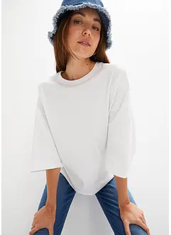 Oversize-Shirt aus elastischem Bio-Baumwoll-Mix, bonprix