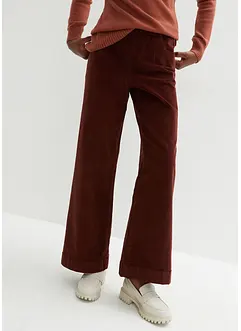 Weite Stretch-Cordhose, High-Waist, bonprix