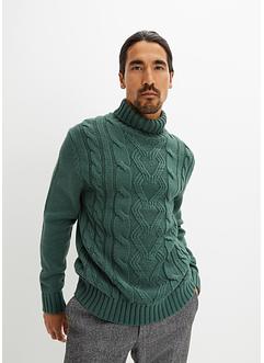 Rollkragenpullover mit Zopfmuster, bpc selection