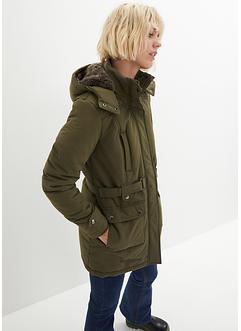 Winterjacke mit Fellimitat-Kapuze, John Baner JEANSWEAR