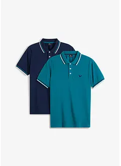 Piqué-Poloshirt (2er Pack) aus reiner Baumwolle