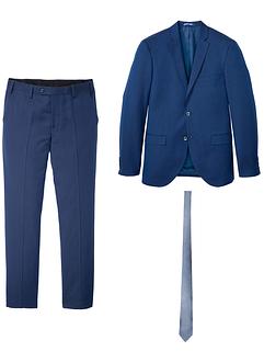 Anzug (3-tlg.Set): Sakko, Hose, Krawatte, Slim Fit