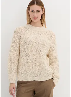 Wollpullover mit Zopfmuster, bonprix