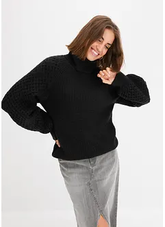 Grobstrick-Pullover mit Zopfmuster, bonprix