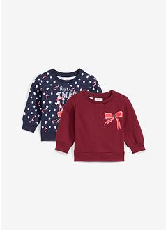 Baby Sweatshirt mit Weihnachtsmotiv (2er Pack)