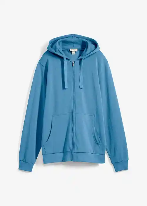 Moderne Sweatjacke cool gewaschen jedes Teil ein Unikat! blau