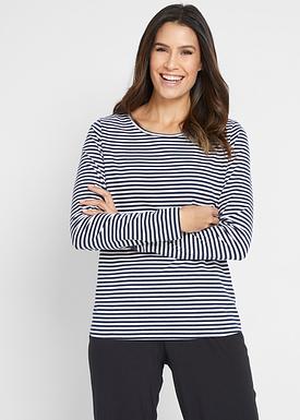 Langarm Pullover Damen - Bequemes Sweatshirt Mit Rundhalsausschnitt