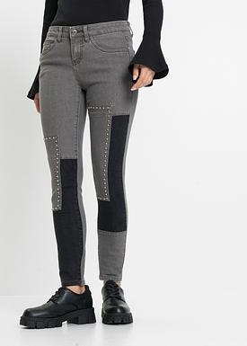 Mädchen Leggings in melierter Optik, HELLGRAU, 164