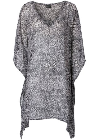 Chiffon Strand Tunika-Kleid in schwarz - bpc selection