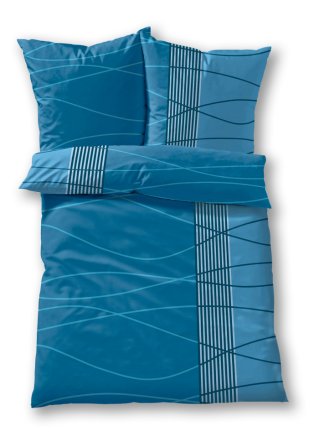 Bettwäsche mit Wellen in blau - bpc living bonprix collection