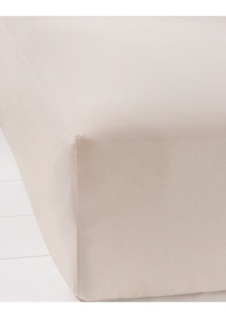 Elastic-Jersey Spannbettlaken in beige - bpc living bonprix collection