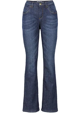 Stretch-Thermojeans, Bootcut in blau von vorne - bonprix